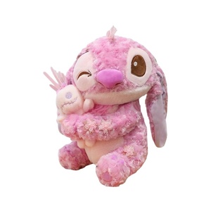 Nuovo Peluche <span class=keywords><strong>Lilo</strong></span> & <span class=keywords><strong>Stitch</strong></span> in Velluto con Cuciture, Imbottito in Cotone PP, Cuscino Giocattolo per Bambini 0-24 Mesi, Regalo - Product Image 5
