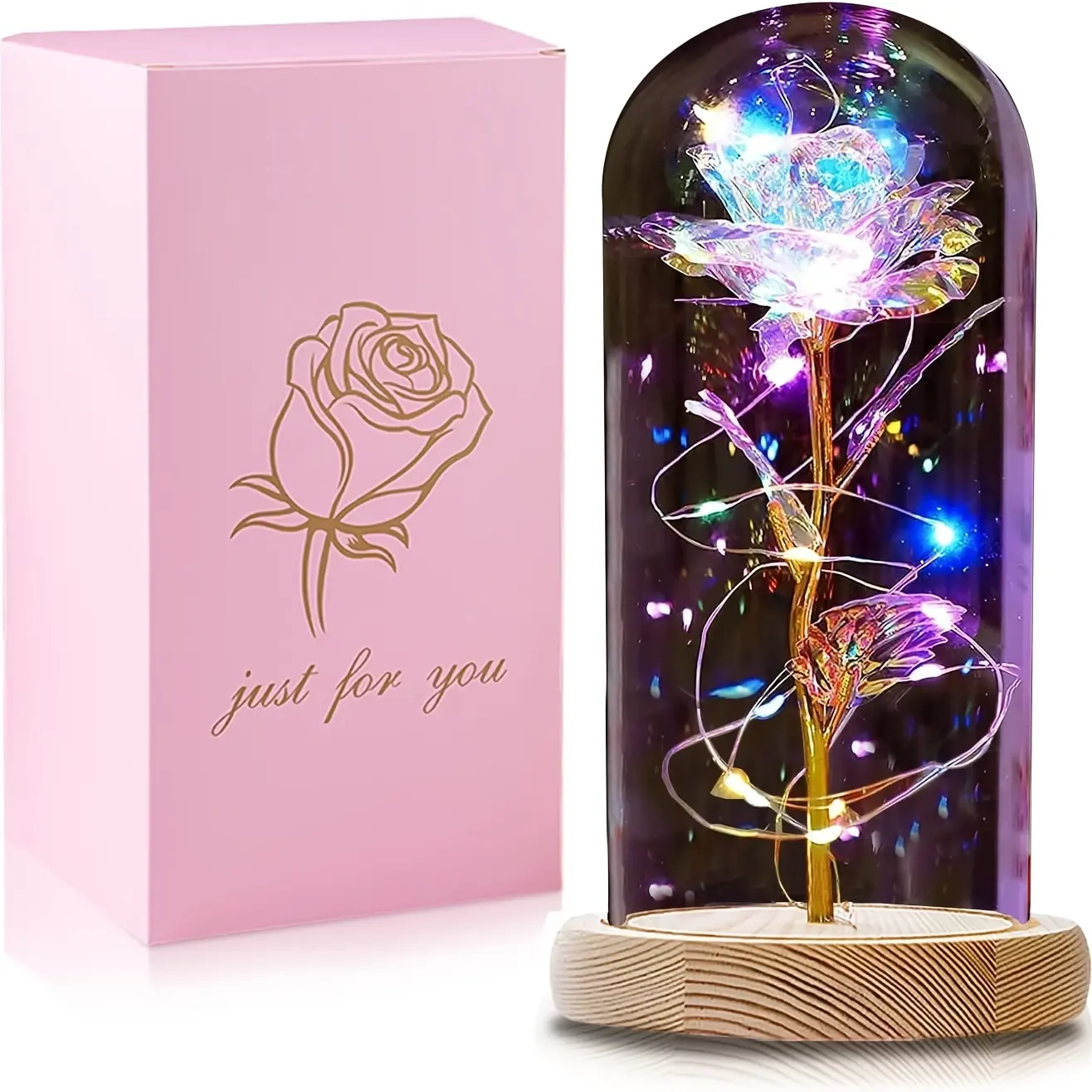 Valentine's Day Gifts Rose Night Light Gift for for Wife, Birthday Gifts