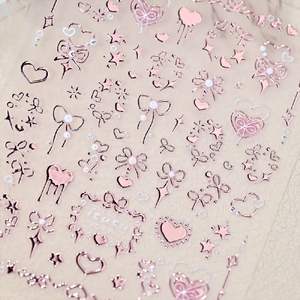 Pegatinas para decoración <span class=keywords><strong>de</strong></span> <span class=keywords><strong>uñas</strong></span> en relieve 5D <span class=keywords><strong>de</strong></span> <span class=keywords><strong>San</strong></span> <span class=keywords><strong>Valentín</strong></span>, calcomanías románticas <span class=keywords><strong>de</strong></span> oro rosa para <span class=keywords><strong>uñas</strong></span>, pegatinas autoadhesivas para <span class=keywords><strong>uñas</strong></span> con lazo bronceador y corazón - Product Image 3