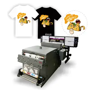 Groothandel 60Cm T-Shirt Dtf Film Jet Printmachine A1 Digitale Inkjet Dtf Printer Met Inkt