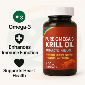 Huile de krill antarctique en gélules molles, complément alimentaire pour la santé cardiaque, DHA oméga <span class=keywords><strong>3</strong></span>, végétalien, sans produits laitiers, soins de santé, vente chaude, OEM - Product Image 3