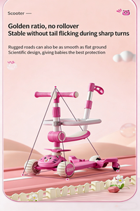 Trottinettes pour enfants en gros, trottinettes pour enfants avec 3 grandes roues en PU lumineuses, légères, pliables, pour filles et garçons - Product Image 5