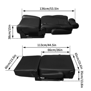 Hwhongrv Napa Bìa campervan giường ghế đôi tay vịn <span class=keywords><strong>Isofix</strong></span> Ghế trẻ em gắn kết giường với xoay - Product Image 3