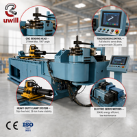 Cintreuse de tubes CNC entièrement électrique et automatique robuste DW-219CNC avec traitement de l'aluminium, haute sécurité pour les tuyaux de grues de construction