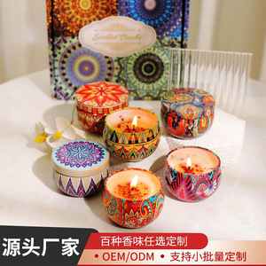 Scented Candle Tin Jar Round Solid Fragrance Fresh Air Bedroom Sleep Aid Gift Souvenir Box Wholesale Custom Private Label - Product Image 5