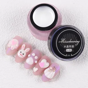 Tác phẩm điêu khắc Nail Gel không dính 3D rắn khắc UV Gel keo ngâm tắt đánh bóng Dán DIY Nail Art PVC rắn Gel