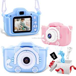 كاميرا فيديو رقمية للأطفال بعمر 3-8 سنوات غطاء كرتون ناعم 32G بطاقة CMOS مستشعر تصوير مع فلتر - Product Image 1