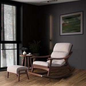 <span class=keywords><strong>Mecedora</strong></span> de madera maciza para ocio, silla reclinable para el hogar familiar grande, silla relajante, sala de estar, balcón, persona perezosa, siesta, Anciano - Product Image 4