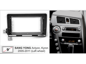 9 İnç Araba Radyosu Gösterge Paneli Montaj Kiti Gösterge Paneli Kaplama Paneli Ssang Yong Actyon Kyron Sol Direksiyonlu Araçlarla Uyumlu - Product Image 1