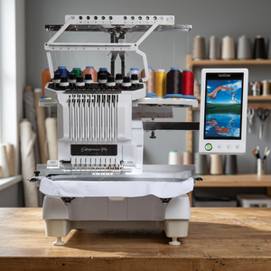 Best Selling PR1000E Single Head 12/15 <b>Needle</b> Cap Flat Embroidery Machine Home Use New Automatic operation OEM - Product Image 2