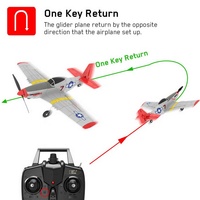 Volantex 761-5 Mini P51D Jouets radiocommandés 400 mm RTF Brushed 4CH RC Hobby Avions en mousse Epp pour adultes et enfants Park Flyer