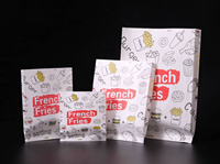 Sacs en papier recyclables pour frites et poulet frit, avec laminage, résistants à l'huile, taille et motif personnalisés, pour vêtements et chaussures