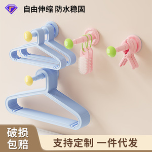 Dopamine Wall Hooks Multi Functional Adhesive No Drill Coat Hat Hanger For Dorm Bathroom <b>Wardrobe</b> Door Use - Product Image 3