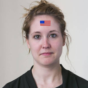 Hybsk América EUA Bandeira Etiquetas Vermelho Branco Azul 1X2 Polegadas Quadrados 500 Adesivos - Product Image 5