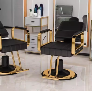 Fauteuil de Salon Inclinable pour Coiffeur, Spécial Coupe, Lissage, Coloration et Rasage, avec Fonction de Levage et Rotation, Idéal pour Barbier - Product Image 4