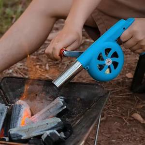 منفاخ شواء محمول للتخييم ومروحة شواء محمولة لمنفاخ يدوي قوي لتدفق الهواء في الهواء الطلق للشواء صغير - Product Image 4