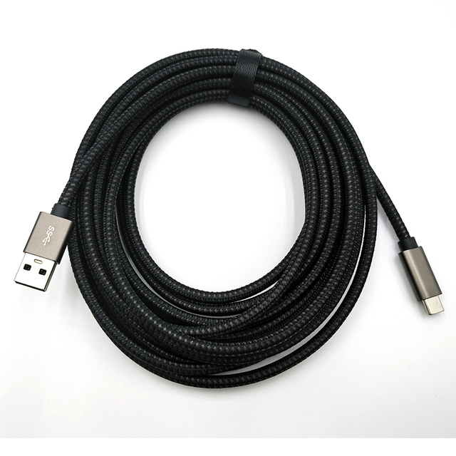 Heavy Duty Nylon Braided 5meter 16.5ft USB3.1 Gen2 Cable 5Gbps USB 3.0 a to C Cable for Macbook PS5 Controller HDD SSD iPhone 15