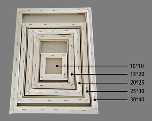 Blanco en blanco imprimado 100% algodón varios tamaños lienzo estirado pinturas lienzo Panel - Product Image 2