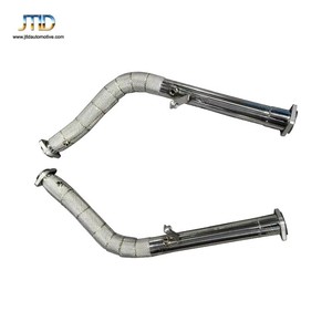 JTLD High Performance 304 Stainless Steel Heat Shield Exhaust Downpipe for 2013-2018 Mercedes Benz G63 <strong>G63S</strong> AMG W463 - Product Image 4