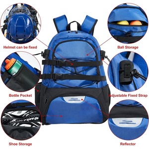 Mochila Deportiva Casual Personalizada con Cremallera Impermeable, Diseño Moderno, Protección para Béisbol y Hockey - Product Image 4