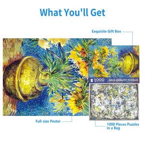 <span class=keywords><strong>Puzzle</strong></span> personnalisé avec impression de <span class=keywords><strong>1000</strong></span> pièces pour adultes fritillaires dans un vase en cuivre par <span class=keywords><strong>Van</strong></span> <span class=keywords><strong>Gogh</strong></span> <span class=keywords><strong>Puzzle</strong></span> peinture à l'huile - Product Image 5