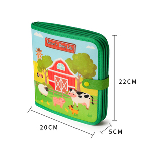 Jouets éducatifs Montessori pour <span class=keywords><strong>animaux</strong></span> de <span class=keywords><strong>ferme</strong></span>, <span class=keywords><strong>livre</strong></span> d'activités <span class=keywords><strong>en</strong></span> feutre polyester, <span class=keywords><strong>livre</strong></span> silencieux pour tout-petits - Product Image 1