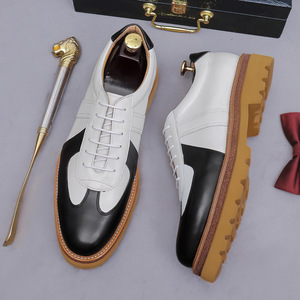 Zapatos deportivos de cuero genuino, estilo británico, retro, hechos a mano, cómodos, informales, para hombre. - Product Image 2