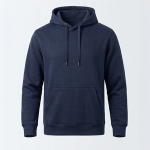 Sudadera con Capucha de Algodón Grueso para Hombre, Corte Regular, Manga Larga, Forro Polar, con Bolsillo y Estampado de Letras - Product Image 2
