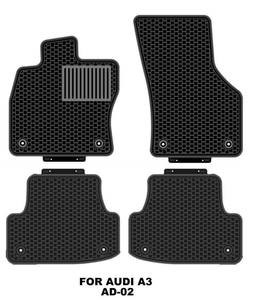 Tapis de voiture en latex/PVC/caoutchouc 2D imperméables et durables pour toutes les saisons, adaptés à l'<span class=keywords><strong>Audi</strong></span> A3 (2005 2006 2007 2008) - Product Image 1