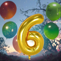 Ballons de fête en diverses couleurs très demandés, ballons en feuille de 16 pouces avec chiffres pour anniversaires et fêtes