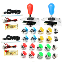 Encodeur USB SANWA Kit DIY Carte à Retard Zéro pour PC Boîtier TV Machine de Jeu d'Arcade Vidéo Boutons en Plastique 30mm 24mm Pousse-Pièces 8 Voies