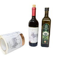 Etiquetas Adhesivas de Vinilo Personalizadas para Botellas de Cerveza y Vino, Impresión de Rollos de Etiquetas Holográficas