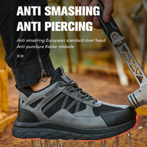 2025 OEM zapatos <span class=keywords><strong>de</strong></span> seguridad deportivos Unisex Todo Negro ligero transpirable Sneak botas <span class=keywords><strong>de</strong></span> trabajo Anti-Smashing Jogger invierno piel <span class=keywords><strong>de</strong></span> ante - Product Image 6