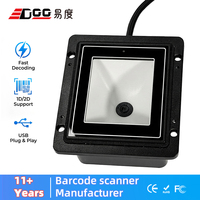 EDOO F46-Y OEM&ODM Escáner de Código de Barras de Montaje Fijo, Lector de Códigos QR 2D, Módulo de Escaneo Integrado para Kiosco, Máquina Expendedora, USB RS232
