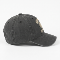 Casquette de baseball pour homme, style Dad Hat, personnalisée, délavée et vieillie, 6 panneaux, en sergé de coton, visière courbée, avec patch brodé, style vintage rétro streetwear
