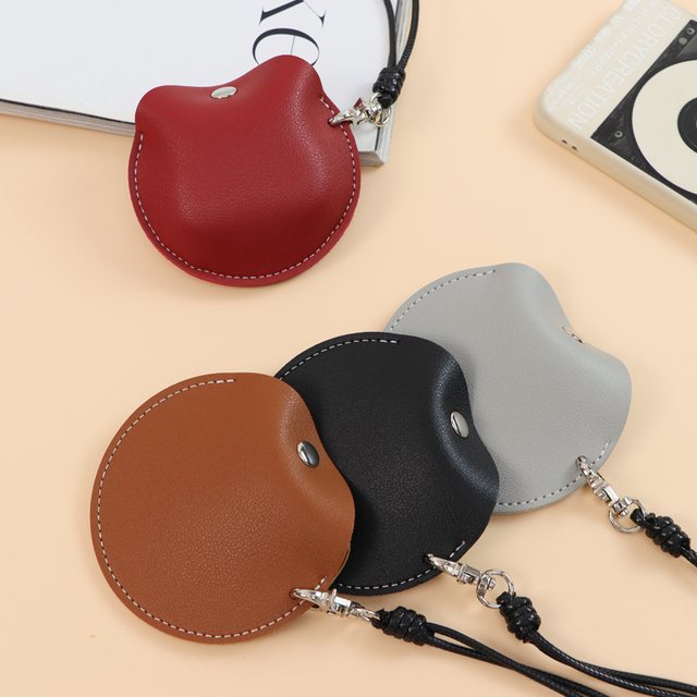 Durable Wireless Earphone Case Fashion PU Earphone Carrying Pouch with Lanyard Multifunctional Outdoor Mini Bag for Coin Key