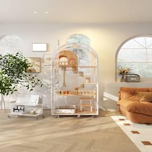 Luxueus En Duurzaam Houten Dierenhuis, Grote En Lange Cattery, Geschikt Voor Katten Van Alle Groottes - Product Image 1