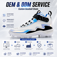 Chaussures de baseball personnalisées OEM ODM pour équipes, avec logo et couleurs personnalisables pour clubs et marques sportives