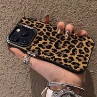 Coque de téléphone portable IMD couleur imprimé léopard sexy pour iPhone 16 Pro Max, antichoc, prix usine