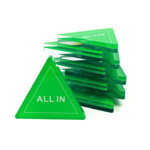 Rofessional-botón personalizado de acrílico triangular para juegos de mesa, botón de distribuidor para fichas de póker - Product Image 5