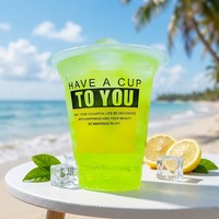 Couvercles pour gobelets à bulles sans BPA de 95 mm, parfaits pour la machine à sceller, gobelets en plastique transparent de 500 ml/16 oz, gobelets à café jetables