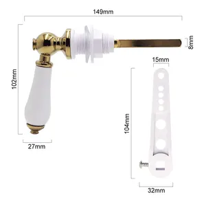 Bathroom Toilet Utensils Zinc Alloy Water Tank Accessories Ceramic Toilet Wrench Water Tank Toilet Closestool Handle