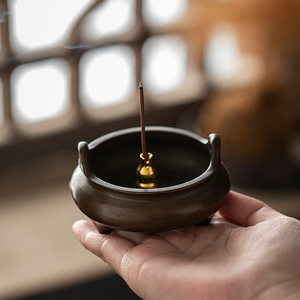 Quemador de Incienso de Bronce Estilo Xuande, Hecho a Mano con Madera de Sándalo, Accesorio para Ceremonia del Té, Artículo Decorativo para Interiores - Product Image 4