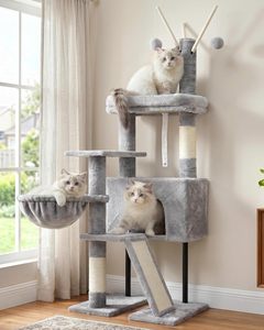 Tower Condo <b>Cat</b> Play Furniture House Wooden <b>Cat</b> Tree Velvet Tree for <b>Cats</b> - Product Image 2