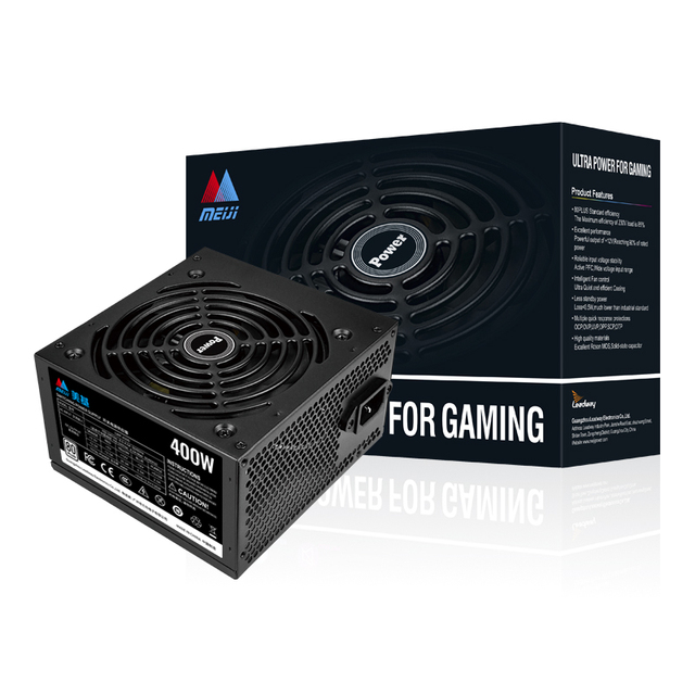 80 Plus Certified 450W 550W 650W ATX PC Power Supplies with Active PFC for Gaming Desktop PSU with Black Flat Cable Full Voltage
