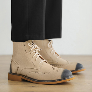 Botas de Hombre de Corte Bajo, Botas de Motocicleta a la Moda, Botas de Invierno con Cordones para Hombre, Botas Estilo Martin - Product Image 5
