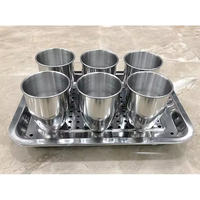 Ensemble Vaisselle de Camping Familial 28 Pièces en Acier Inoxydable, Batterie de Cuisine Extérieure avec Bouilloire, Cafetière et Boîte à Déjeuner