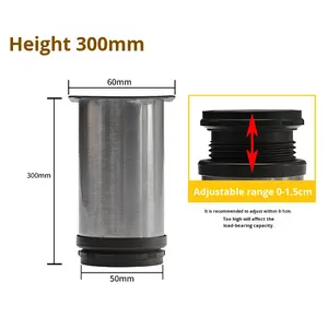 Pied de table en acier inoxydable de haute qualité canapé jambe usine <span class=keywords><strong>pas</strong></span> <span class=keywords><strong>cher</strong></span> meubles matériel de montage - Product Image 6