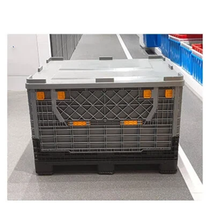 SHUNMEI 1200x1000x800mm Ağır Hizmet Tipi Plastik Euro Palet Katlanır Konteyner Katlanabilir İstiflenebilir Film Kaplı Sağlam Kutu Lojistik - Product Image 2