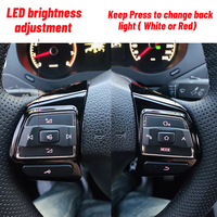 Botón de control multimedia para volante de coche, compatible con VW Golf 6, Polo, Bora, Caddy, EOS, Tiguan, Touran, Passat B7, Jetta MK6, MK5.